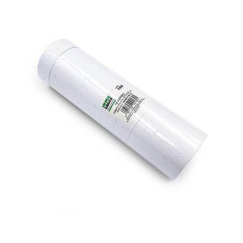 Rotolo etichette per prezzatrice Lebez colore bianco - 10 rotolini da 1000 etichette - 169